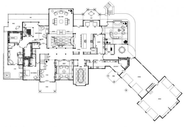 Kensington Lodge, 6000 Square Foot House Plans