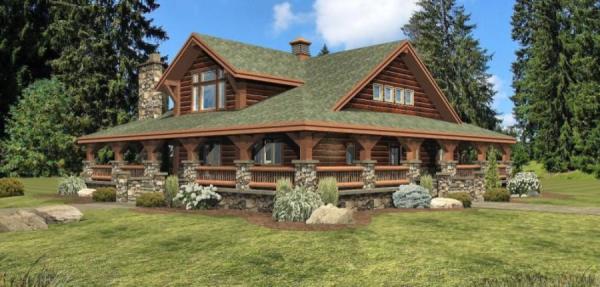 Fall River Log Home Plan By The