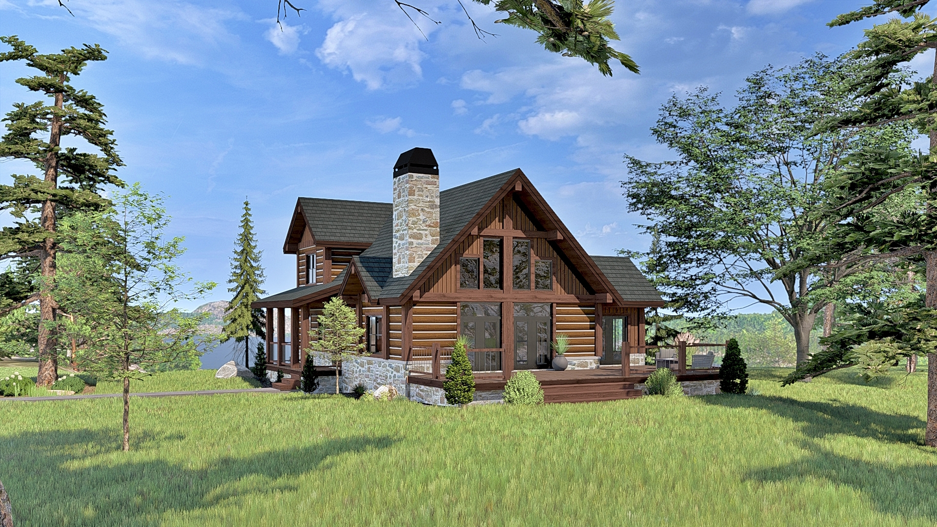 Waterford III | Wisconsin Log Homes, image size:1920x1080